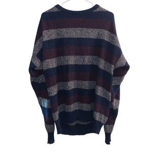 Vintage Oversized Striped Retro 90s Dad Sweater